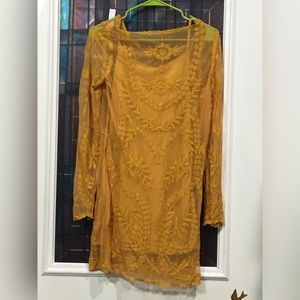H&M Ochre lace dress